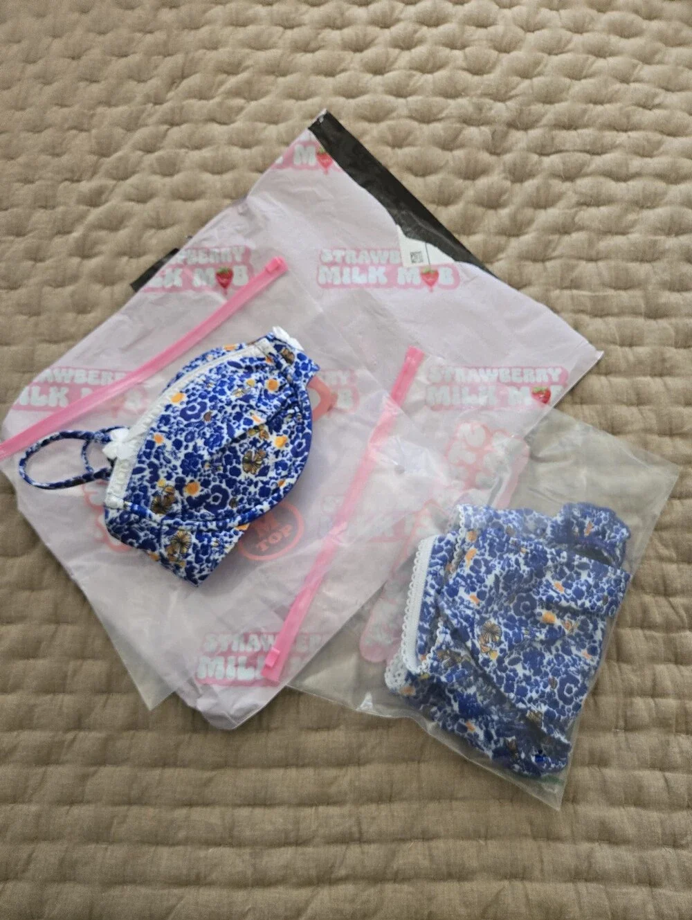 Strawberry Milk Mob Mykonos Bikini Top